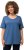 Ulla Popken Double Layer Rounded V-Neck Slim Fit Tee Denim Blue - Camisetas - 