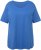 Ulla Popken Double Layer Rounded V-Neck Slim Fit Tee Blue - Camisetas - 