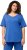 Ulla Popken Double Layer Rounded V-Neck Slim Fit Tee Blue - Camisetas - 
