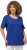 Ulla Popken Double Layer Rounded V-Neck Slim Fit Tee Cobalt Blue - Camisetas - 