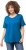 Ulla Popken Double Layer Rounded V-Neck Slim Fit Tee Medium Blue - Camisetas - 