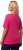 Ulla Popken Double Layer Rounded V-Neck Slim Fit Tee Fuchsia Pink - Camisetas - 