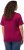 Ulla Popken Double Layer Rounded V-Neck Slim Fit Tee Magnolia Red - Camisetas - 