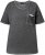 Ulla Popken Cold Dye Ruffle Edge Pocket Tee Graphite Grey - Camisetas - 