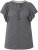 Ulla Popken Wing Sleeve V-Neck Tee Graphite Grey - Camisetas - 