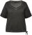 Ulla Popken Cold Dyed Sweetheart Neckline Short Sleeve Tee Graphite Grey - Camisetas - 