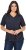Ulla Popken Lace Trim Short Sleeve Tee Navy Blue - Camisetas - 