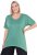 Ulla Popken Quick Drying Pointed Hem Stretch Fit Tee Ivy Green - Camisetas - 