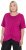 Ulla Popken Antibacterial Short Sleeve Draped Tee Light Magenta - Camisetas - 
