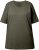 Ulla Popken Basic Round Neck Short Sleeve Relaxed Fit T-Shirt Olive Grey - Camisetas - 