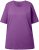 Ulla Popken Basic Round Neck Short Sleeve Relaxed Fit T-Shirt Purple - Camisetas - 