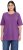 Ulla Popken Basic Round Neck Short Sleeve Relaxed Fit T-Shirt Purple - Camisetas - 