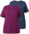 Ulla Popken Eco Cotton Basic T-Shirt 2-Pack Black/Red - Camisetas - 