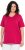 Ulla Popken Essential V-Neck Stretch Tee Dark Raspberry - Camisetas - 