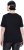 Ulla Popken Satin Trimmed Ribbed Jersey Short Sleeve T-Shirt Black - Camisetas - 