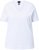 Ulla Popken Satin Trimmed Ribbed Jersey Short Sleeve T-Shirt Snow White - Camisetas - 