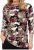 Scandinavian Caramel Flowers Blouse Purple and Brown - Camisetas estampadas para mujer - 