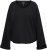 Ulla Popken Rolled Edge Long Sleeve Sweatshirt Black - Sudaderas y hoodies - 