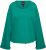 Ulla Popken Rolled Edge Long Sleeve Sweatshirt Emerald Green - Sudaderas y hoodies - 