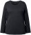 Ulla Popken Basic Round Neck Long Sleeve Slim Fit Cotton Tee Black - Camisetas - 