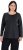 Ulla Popken Basic Round Neck Long Sleeve Slim Fit Cotton Tee Black - Camisetas - 