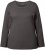 Ulla Popken Basic Round Neck Long Sleeve Slim Fit Cotton Tee Graphite Grey - Camisetas - 
