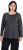 Ulla Popken Basic Round Neck Long Sleeve Slim Fit Cotton Tee Charcoal - Camisetas - 