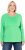 Ulla Popken Basic Round Neck Long Sleeve Slim Fit Cotton Tee Mint Green - Camisetas - 
