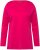 Ulla Popken Basic Round Neck Long Sleeve Slim Fit Cotton Tee Magenta Pink - Camisetas - 