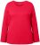 Ulla Popken Basic Round Neck Long Sleeve Slim Fit Cotton Tee Red - Camisetas - 