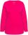 Ulla Popken Basic Round Neck Long Sleeve Slim Fit Cotton Tee Red Pink - Camisetas - 
