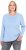 Ulla Popken Basic Round Neck Long Sleeve Slim Fit Cotton Tee Light Blue - Camisetas - 