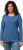 Ulla Popken Basic Round Neck Long Sleeve Slim Fit Cotton Tee Blue Denim - Camisetas - 