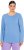 Ulla Popken Basic Round Neck Long Sleeve Slim Fit Cotton Tee Light Cornflower - Camisetas - 