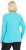 Ulla Popken Basic Round Neck Long Sleeve Slim Fit Cotton Tee Deep Aqua - Camisetas - 