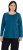 Ulla Popken Basic Round Neck Long Sleeve Slim Fit Cotton Tee Cerulean - Camisetas - 