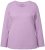 Ulla Popken Basic Round Neck Long Sleeve Slim Fit Cotton Tee Lavender - Camisetas - 