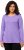 Ulla Popken Basic Round Neck Long Sleeve Slim Fit Cotton Tee Pale Lilac - Camisetas - 