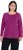 Ulla Popken Basic Round Neck Long Sleeve Slim Fit Cotton Tee Berry - Camisetas - 