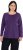 Ulla Popken Basic Round Neck Long Sleeve Slim Fit Cotton Tee Deep Violet - Camisetas - 