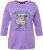 Ulla Popken Horticultural Graphic Floral Tee Pale Lilac - Camisetas estampadas para mujer - 
