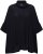 Ulla Popken Sparkling Draped Collared Tee Navy Blue - Camisetas estampadas para mujer - 