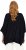 Ulla Popken Sparkling Draped Collared Tee Navy Blue - Camisetas estampadas para mujer - 