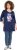 Ulla Popken Floral Motif 3/4 Sleeve Tunic Tee Ink Blue - Camisetas estampadas para mujer - 