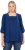 Ulla Popken Embroidered Detail 3/4 Sleeve Tee Dark Blue - Camisetas estampadas para mujer - 