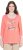 Ulla Popken Make It Amazing 3/4 Sleeve Graphic Tee Coral - Camisetas estampadas para mujer - 