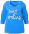 Ulla Popken Make It Amazing 3/4 Sleeve Graphic Tee Pacific Blue - Camisetas estampadas para mujer - 