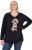 Ulla Popken Sequined Puppy Long Sleeve Graphic Tee Black - Camisetas estampadas para mujer - 