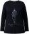 Ulla Popken Holiday Long Sleeve Graphic Tee Black - Camisetas estampadas para mujer - 
