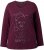 Ulla Popken Holiday Long Sleeve Graphic Tee Plum - Camisetas estampadas para mujer - 